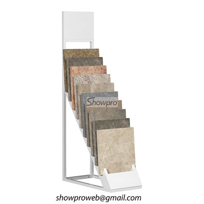 Heavy duty ceramic and marble tile display shelf