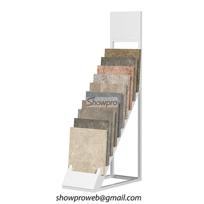 Heavy duty ceramic and marble tile display shelf