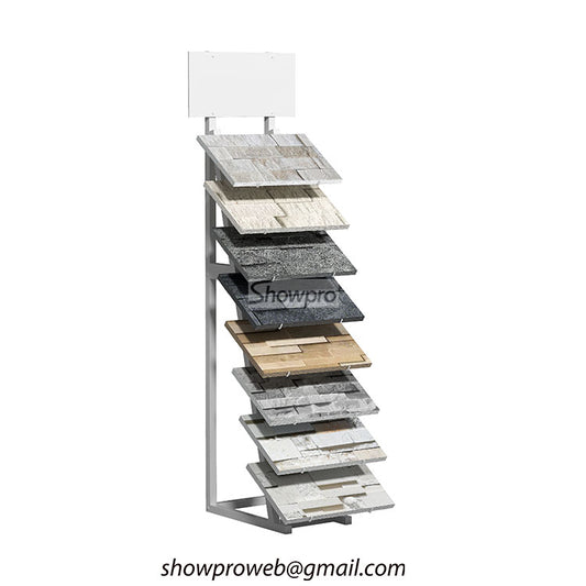Custom size cultural stone tile display stand