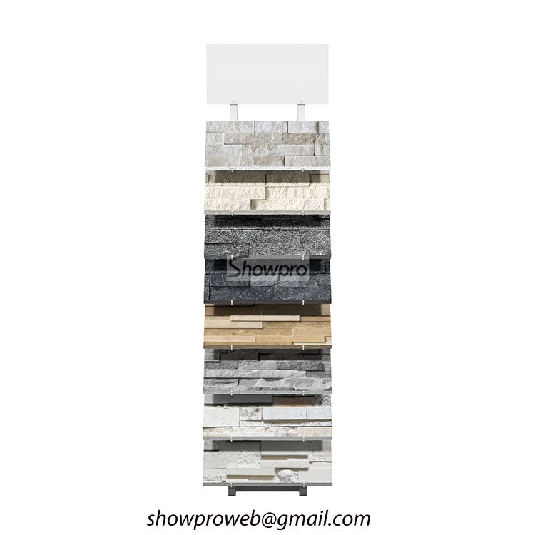 Custom size cultural stone tile display stand