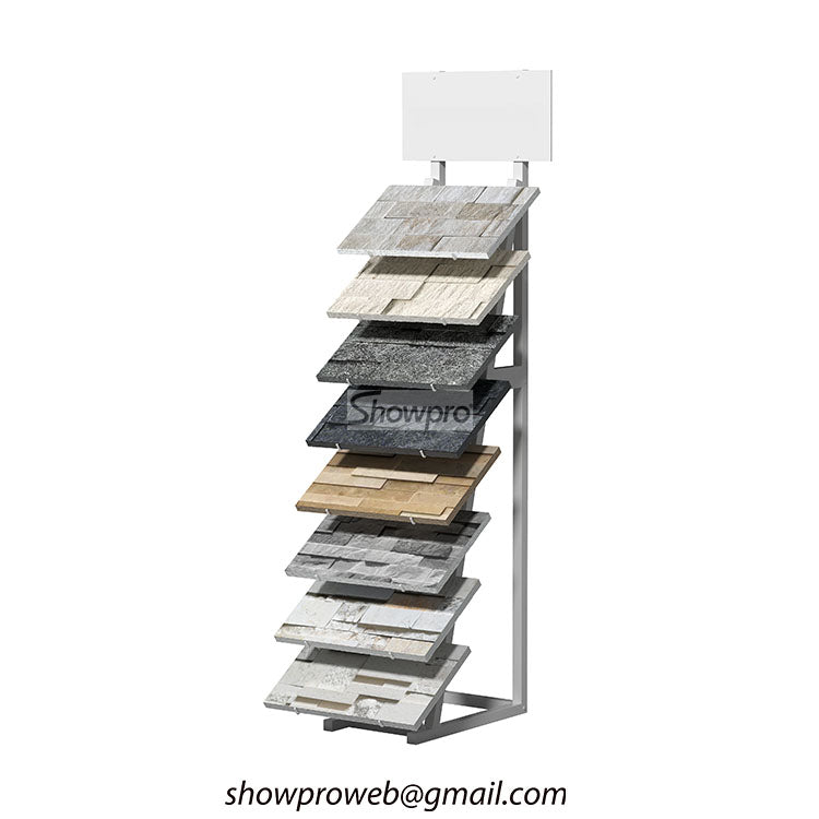 Custom size cultural stone tile display stand