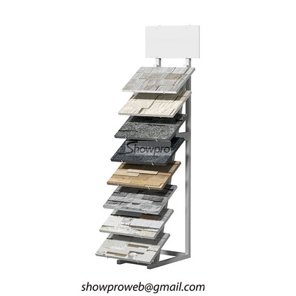 Custom size cultural stone tile display stand