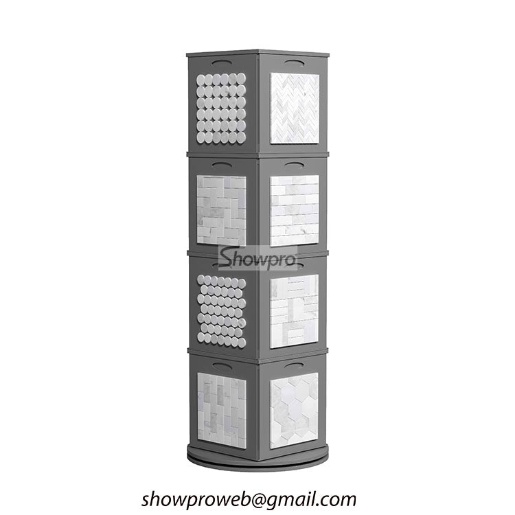 Retail glass mosaic tile sample display stand