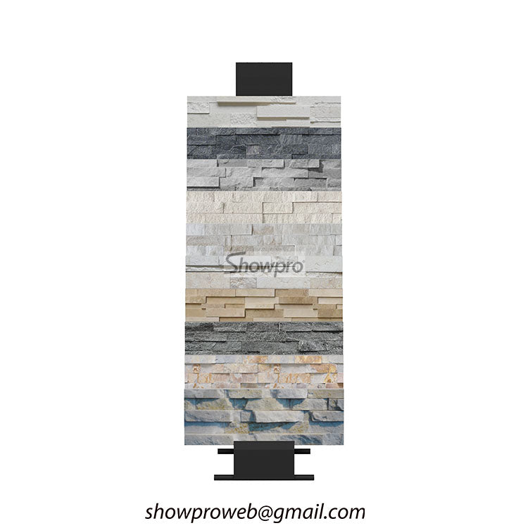 Retail shop display stand for ledger stone