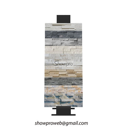 Retail shop display stand for ledger stone