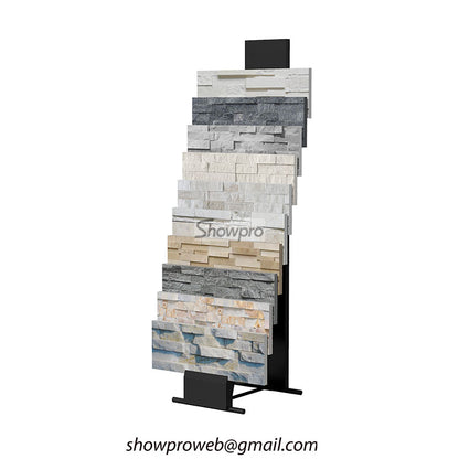 Retail shop display stand for ledger stone