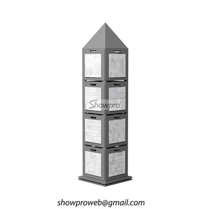 Custom-branded mosaic sample display racks