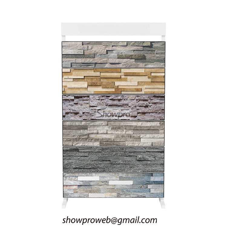 Stone sample display stand for exhibitions