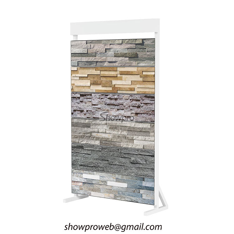 Stone sample display stand for exhibitions