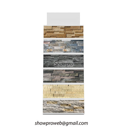 Ledger stone sample display rack for showroom