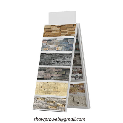 Ledger stone sample display rack for showroom