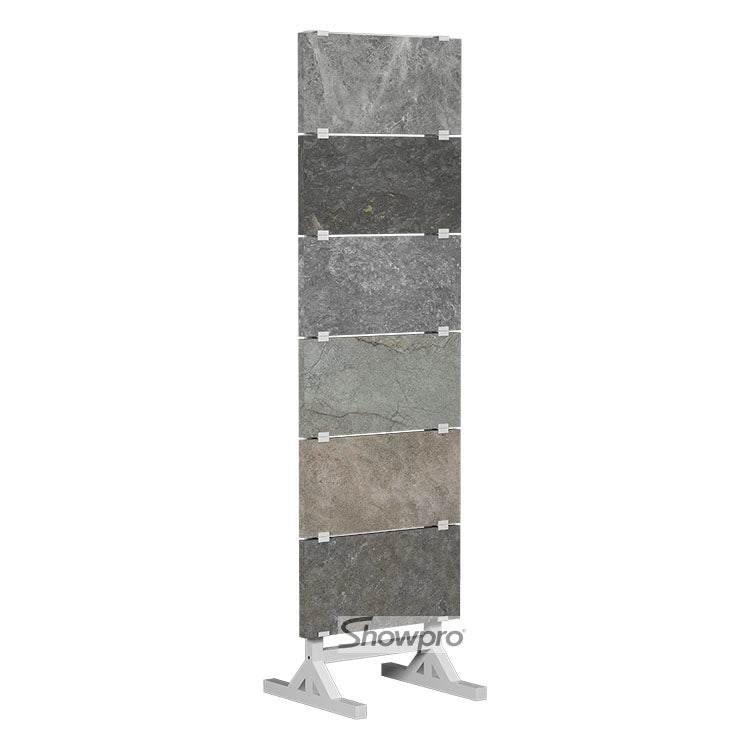 Stone showroom displays quartz sample display ideas