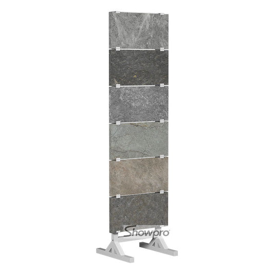 Stone showroom displays quartz sample display ideas