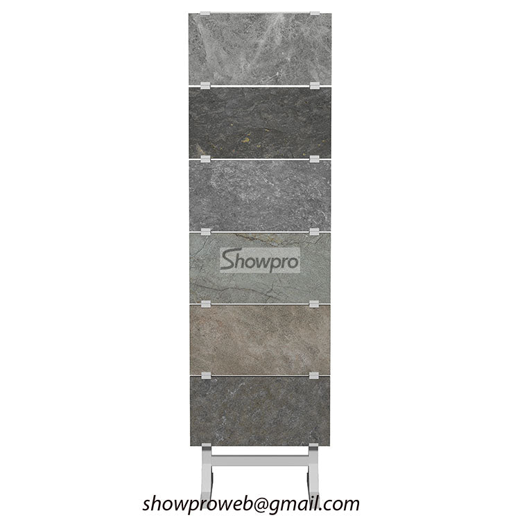 Stone showroom displays quartz sample display ideas