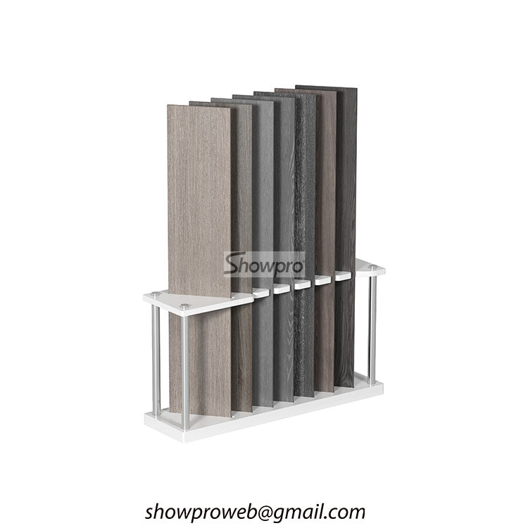 Customized wood floor display racks