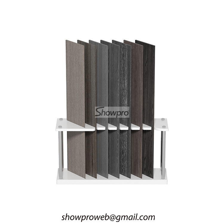 Customized wood floor display racks