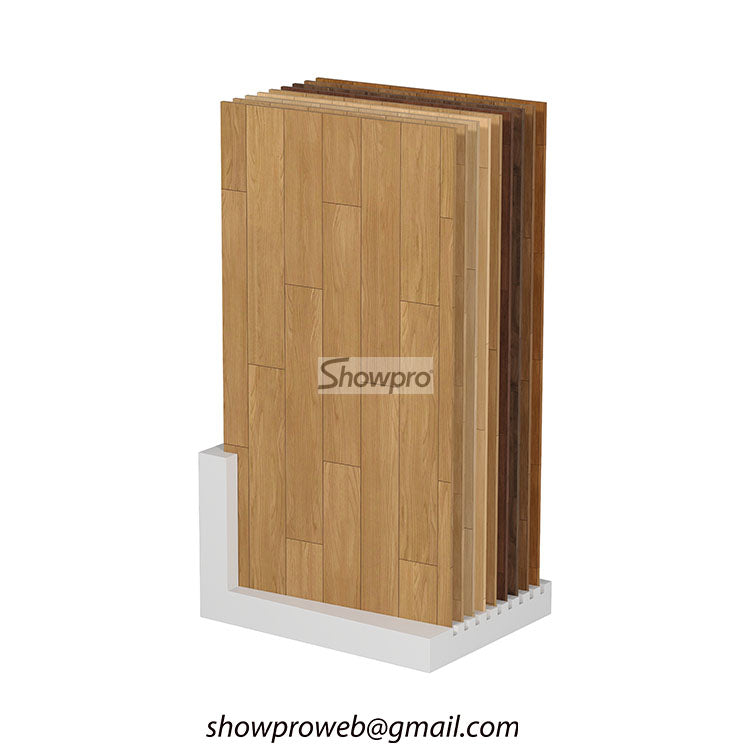 wood flooring display rack sample display stand