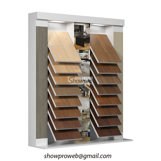wooden floor display stand