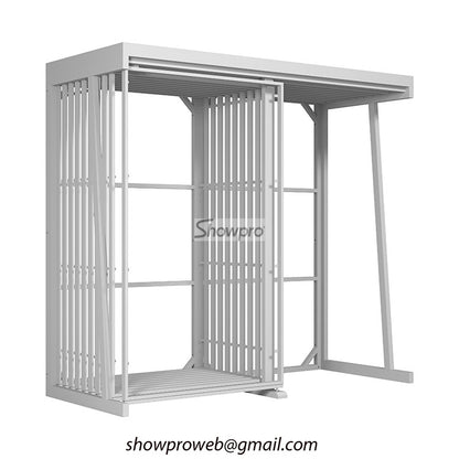 wooden tile sliding display stand floor displays