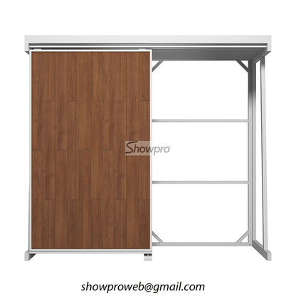 wooden tile sliding display stand floor displays