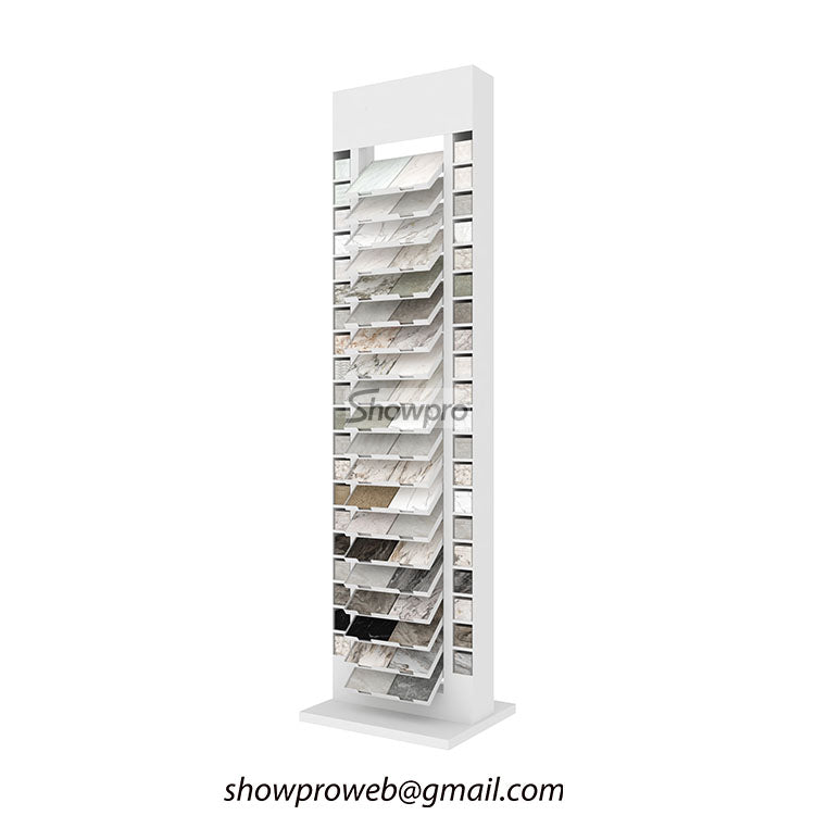 Freestanding quartz sample display towers for showrooms – Showpro Trade Inc