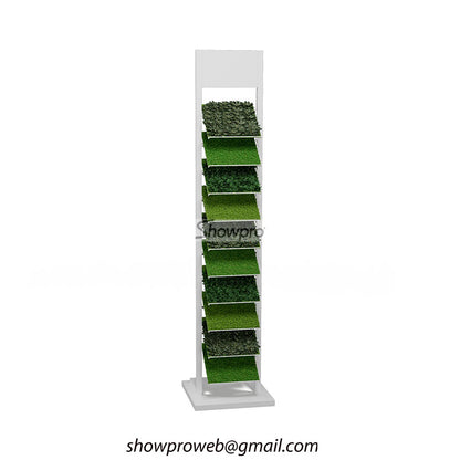 Artificial grass metal display stand