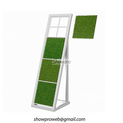 Grass sample shelf metal artificial grass stand