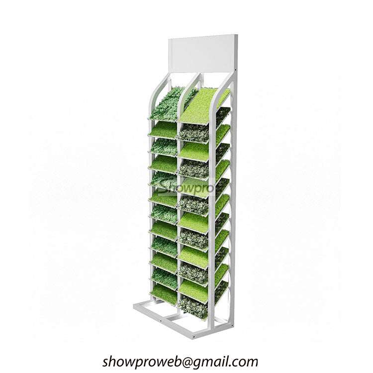 Artificial turf tiles display stand for grass retailers