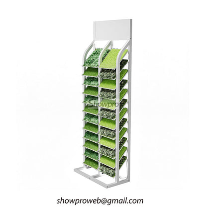 Artificial turf tiles display stand for grass retailers