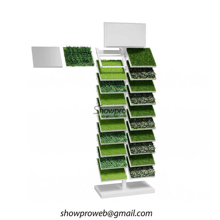 Display artificial grass products for sale