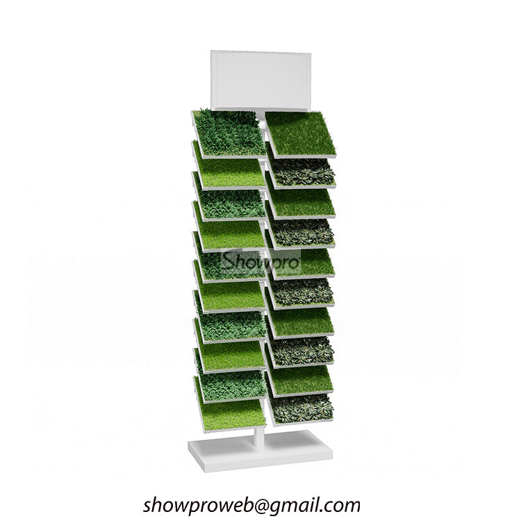 Display artificial grass products for sale