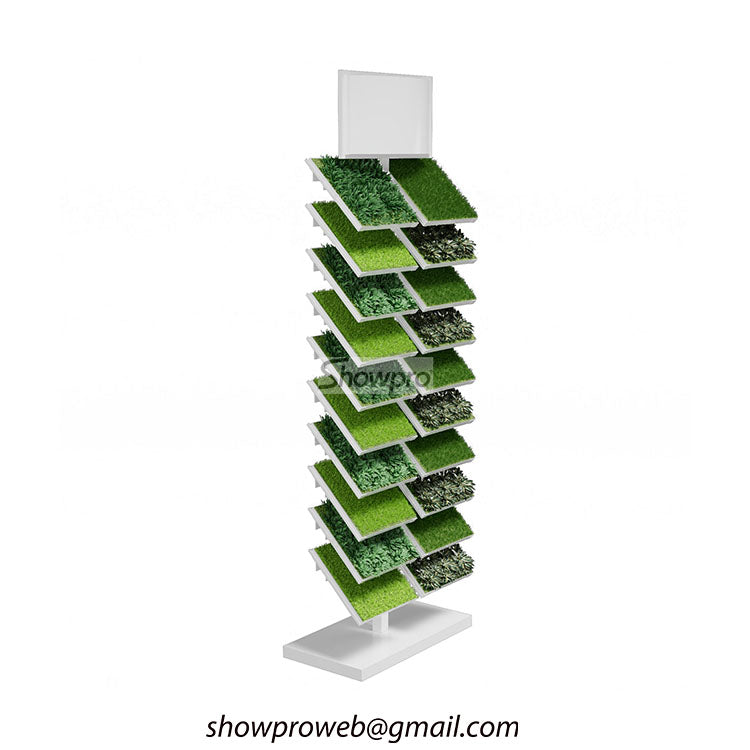 Display artificial grass products for sale