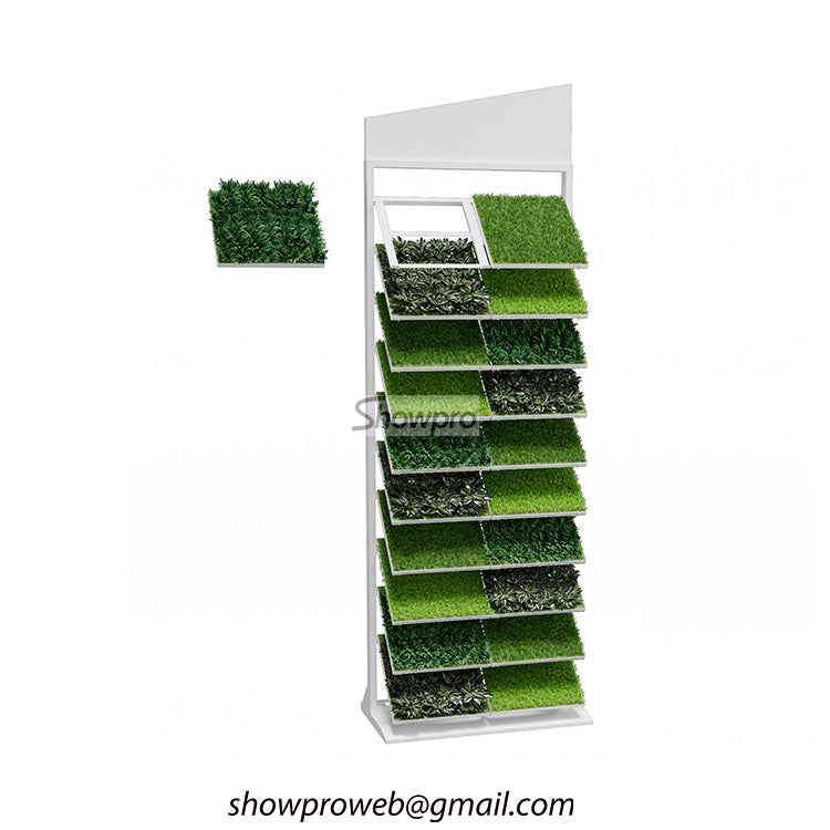 Metal display stand for artificial grass samples