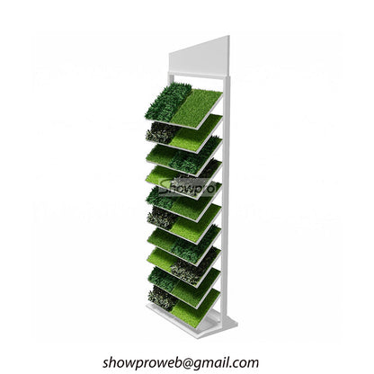 Metal display stand for artificial grass samples
