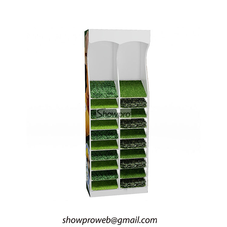 Custom logo grass display stand wholesale