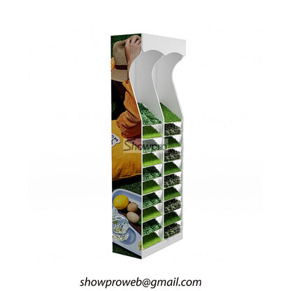 Custom logo grass display stand wholesale