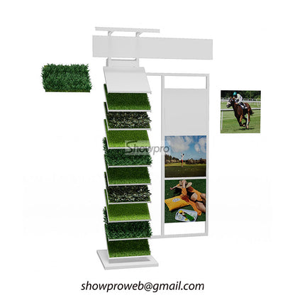 Retail grass display rack artificial grass displays for trade shows