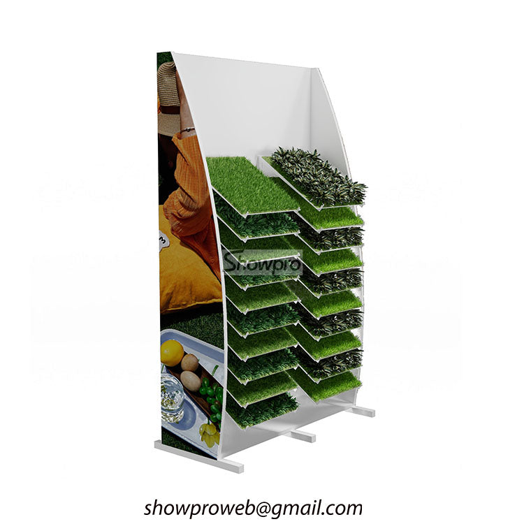 Artificial grass sample stand custom stands