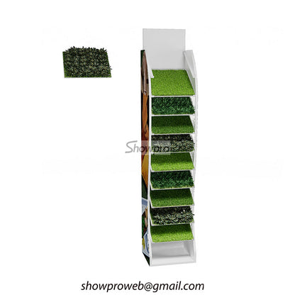 Retail artificial turf display stand fake grass displays