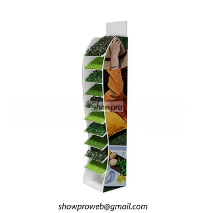 Retail artificial turf display stand fake grass displays