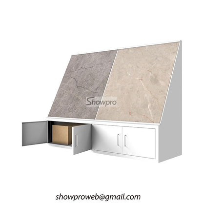 Stone samples storage cabinet slab displays